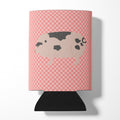 Gloucester Old Spot Pig Pink Check Can or Bottle Hugger Cooler Sleeve for Standard 12 oz Cans, Insulated Foam Beer & Soda Can Hugger Reusable
