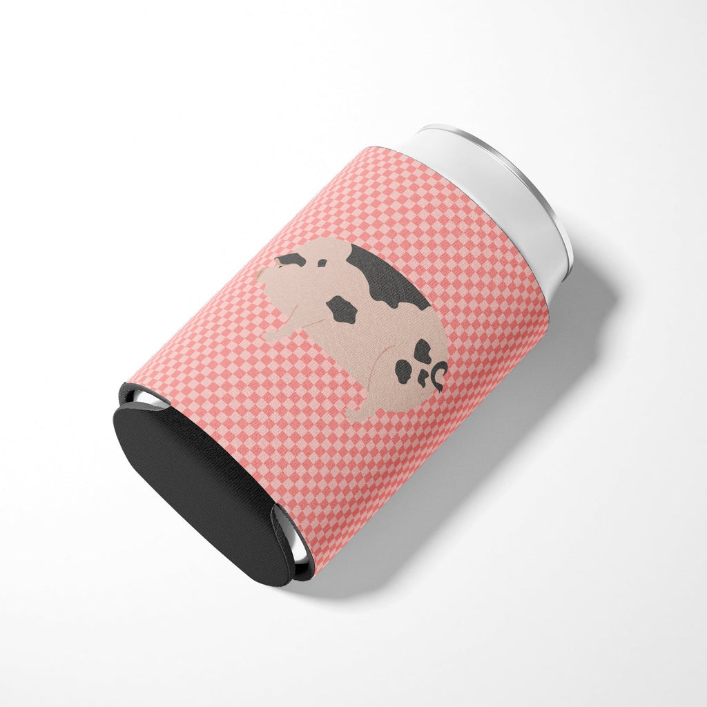 Gloucester Old Spot Pig Pink Check Can or Bottle Hugger Cooler Sleeve for Standard 12 oz Cans, Insulated Foam Beer & Soda Can Hugger Reusable