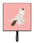 German Helmet Pigeon Pink Check Leash or Key Holder Wall Hooks, Key Hooks Holder, Coat Rack Wall Mount, Coat Hooks, Hooks for Hanging Keys, Towels, Aprons, Leashes