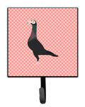 English Carrier Pigeon Pink Check Leash or Key Holder Wall Hooks, Key Hooks Holder, Coat Rack Wall Mount, Coat Hooks, Hooks for Hanging Keys, Towels, Aprons, Leashes