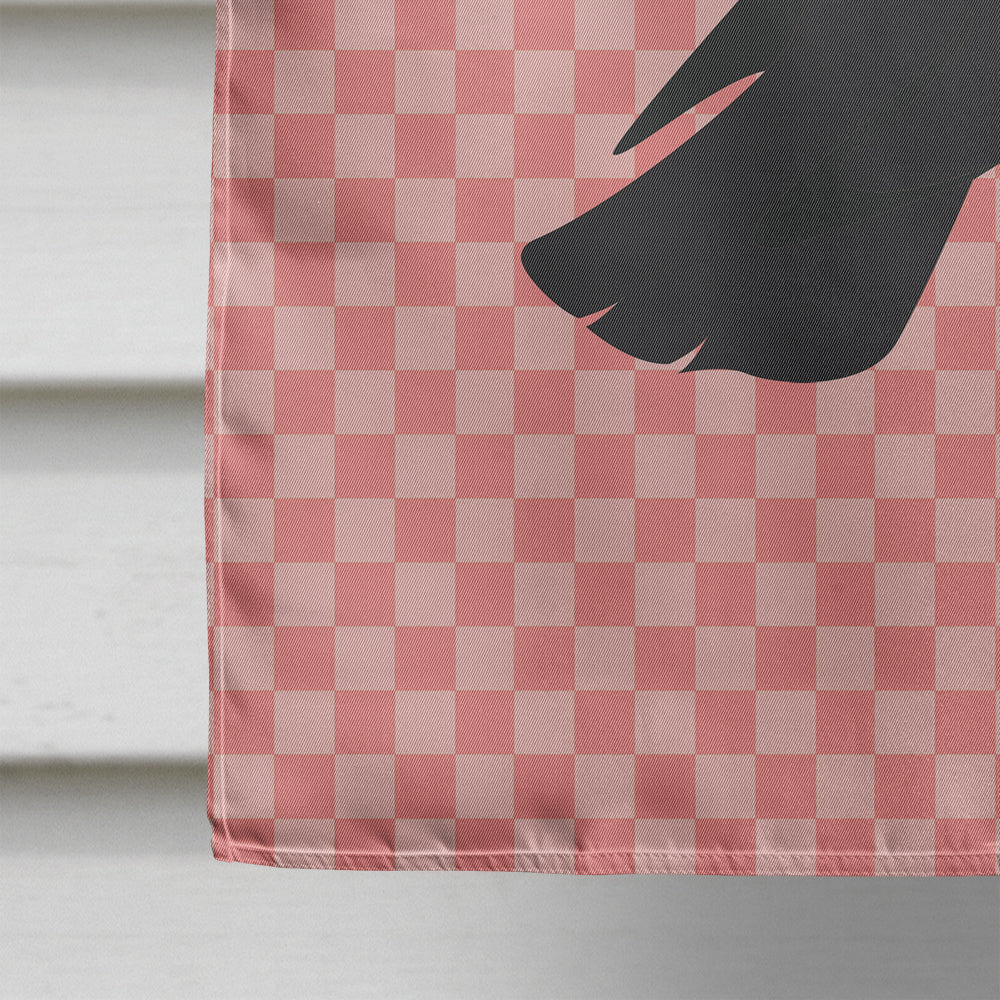 Budapest Highflyer Pigeon Pink Check House Flag 28x40 Porch Sleeve Pole Decorative Outside Yard Banner Artwork Wall Hanging, Polyester