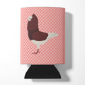 Capuchin Red Pigeon Pink Check Can or Bottle Hugger Cooler Sleeve for Standard 12 oz Cans, Insulated Foam Beer & Soda Can Hugger Reusable