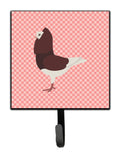 Capuchin Red Pigeon Pink Check Leash or Key Holder Wall Hooks, Key Hooks Holder, Coat Rack Wall Mount, Coat Hooks, Hooks for Hanging Keys, Towels, Aprons, Leashes