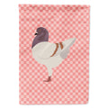 German Modena Pigeon Pink Check House Flag 28x40 Porch Sleeve Pole Decorative Outside Yard Banner Artwork Wall Hanging, Polyester