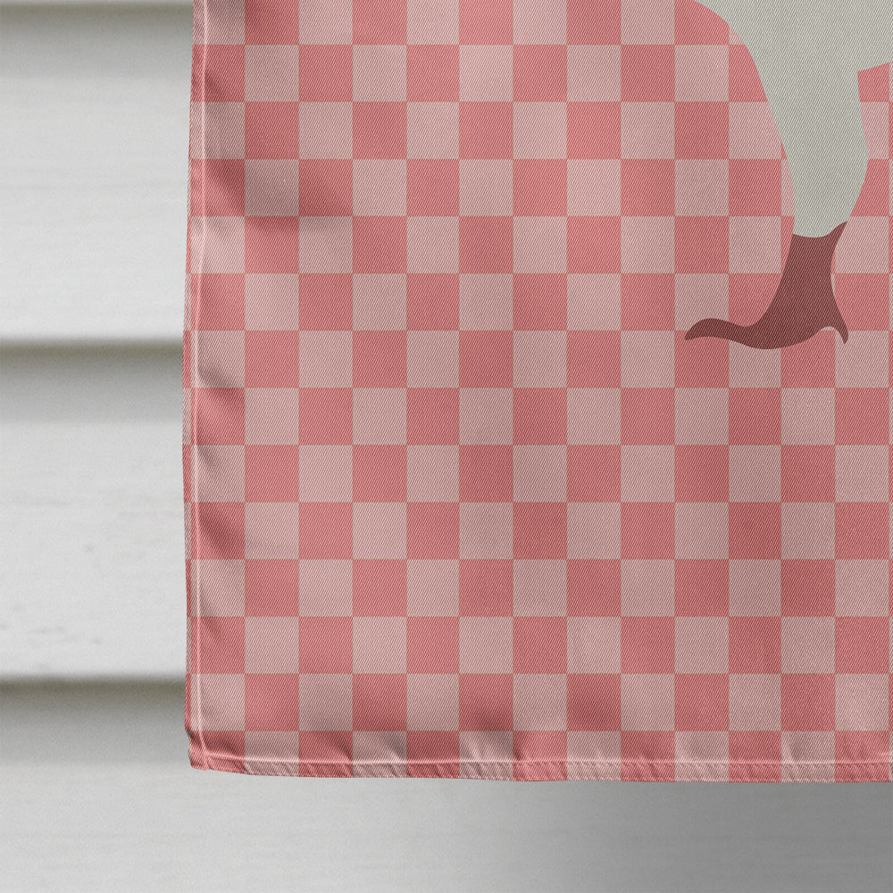 German Modena Pigeon Pink Check House Flag 28x40 Porch Sleeve Pole Decorative Outside Yard Banner Artwork Wall Hanging, Polyester