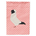 Nun Pigeon Pink Check House Flag 28x40 Porch Sleeve Pole Decorative Outside Yard Banner Artwork Wall Hanging, Polyester