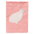 Texas Quail Pink Check House Flag 28x40 Porch Sleeve Pole Decorative Outside Yard Banner Artwork Wall Hanging, Polyester