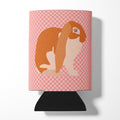 English Lop Rabbit Pink Check Can or Bottle Hugger Cooler Sleeve for Standard 12 oz Cans, Insulated Foam Beer & Soda Can Hugger Reusable