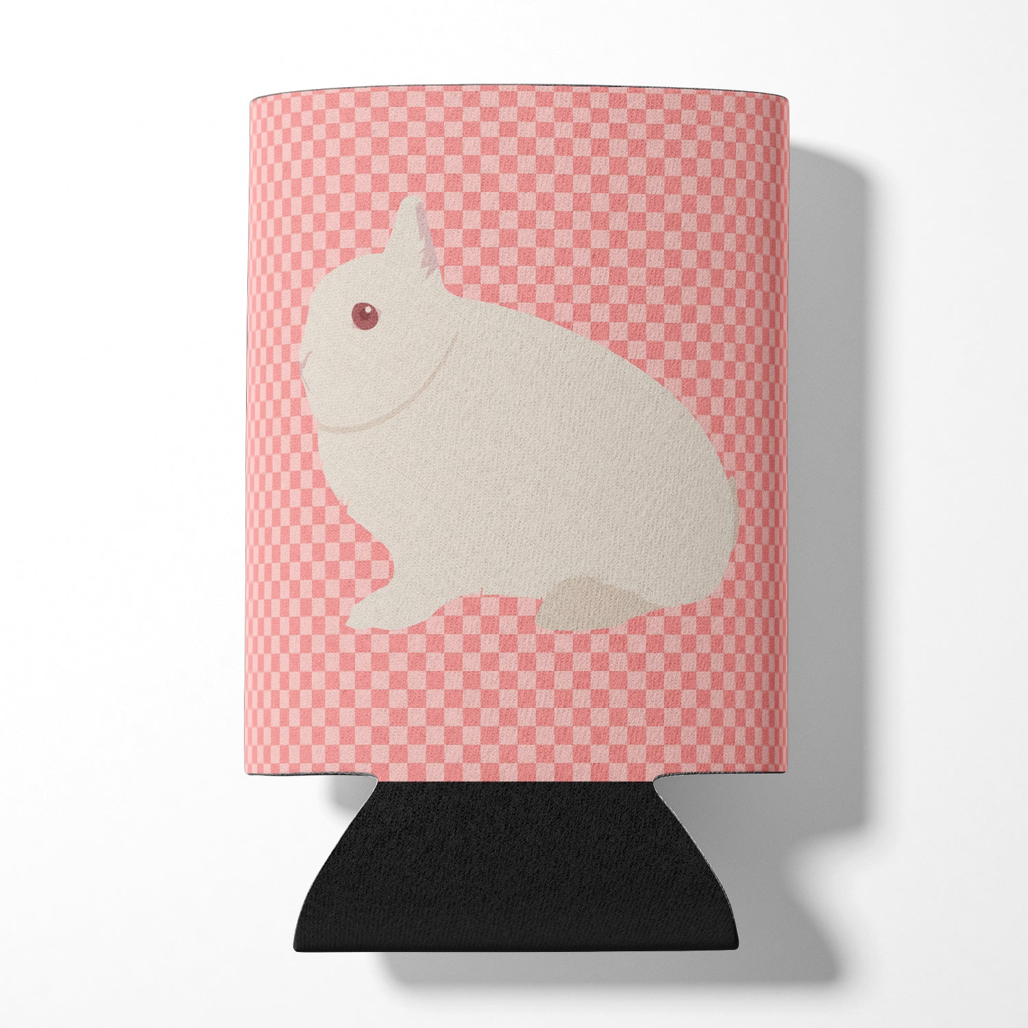 Hermelin Rabbit Pink Check Can or Bottle Hugger Cooler Sleeve for Standard 12 oz Cans, Insulated Foam Beer & Soda Can Hugger Reusable