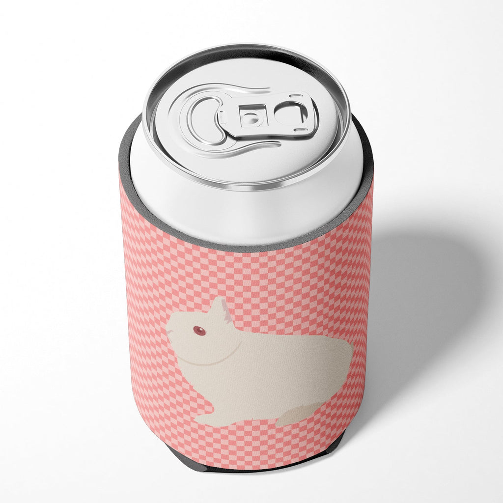 Hermelin Rabbit Pink Check Can or Bottle Hugger Cooler Sleeve for Standard 12 oz Cans, Insulated Foam Beer & Soda Can Hugger Reusable