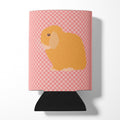 Holland Lop Rabbit Pink Check Can or Bottle Hugger Cooler Sleeve for Standard 12 oz Cans, Insulated Foam Beer & Soda Can Hugger Reusable