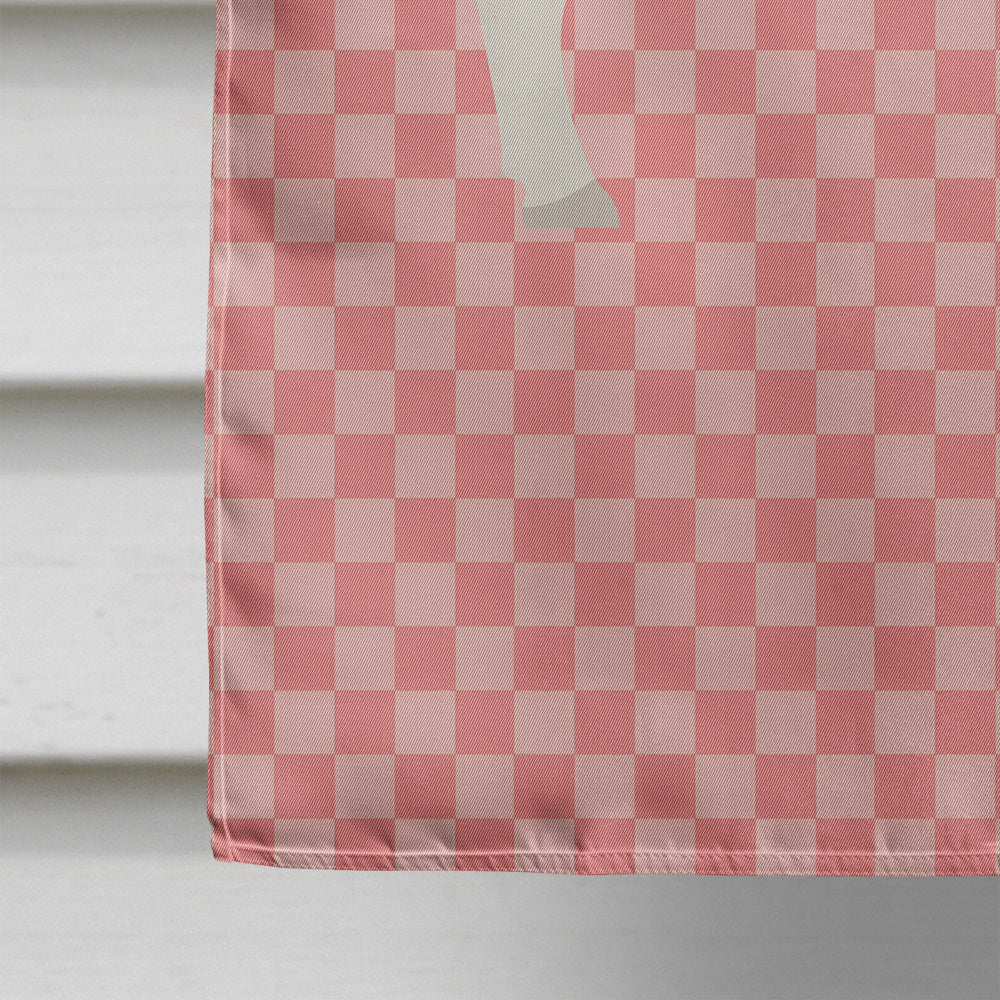 Herwick Sheep Pink Check House Flag 28x40 Porch Sleeve Pole Decorative Outside Yard Banner Artwork Wall Hanging, Polyester