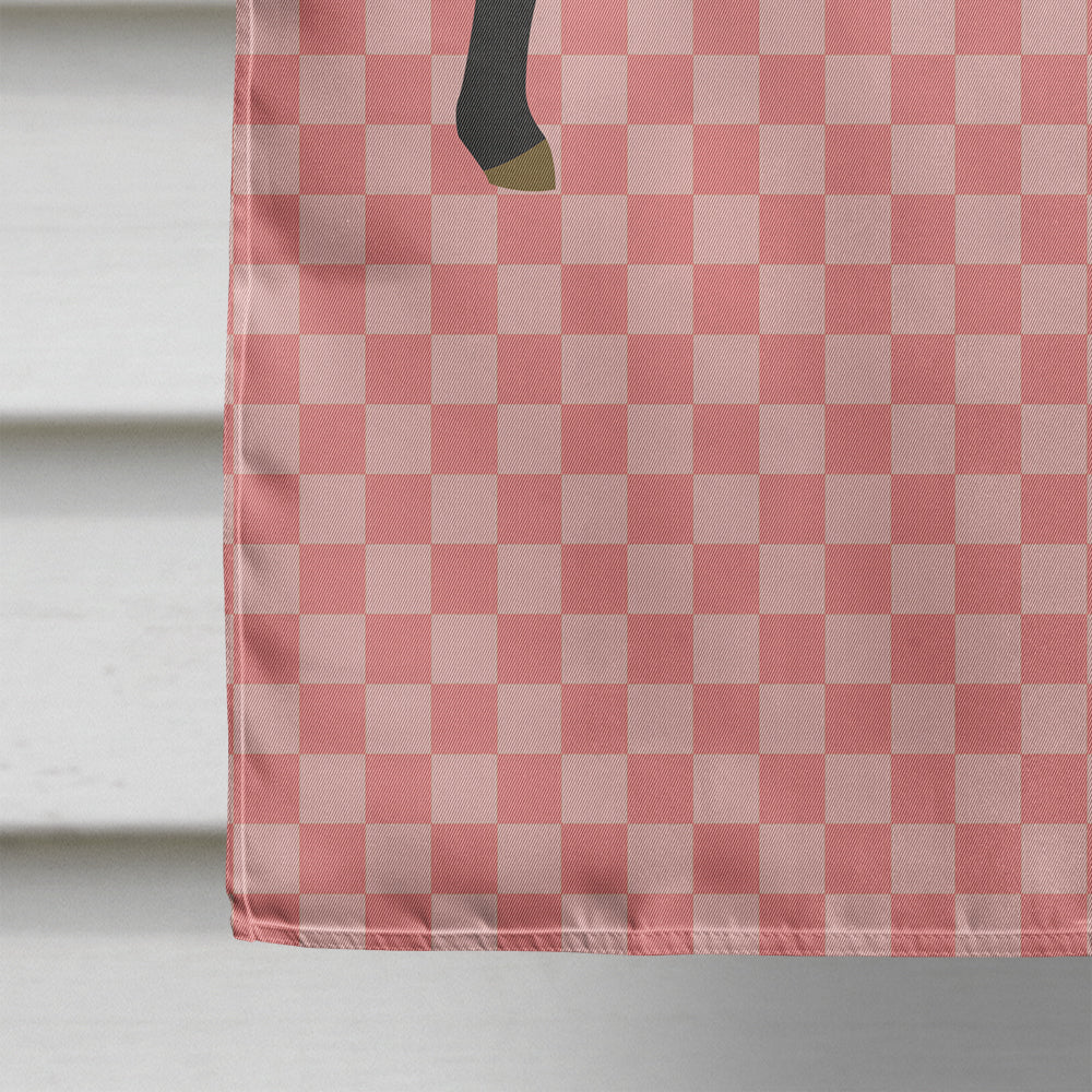 Suffolk Sheep Pink Check House Flag 28x40 Porch Sleeve Pole Decorative Outside Yard Banner Artwork Wall Hanging, Polyester