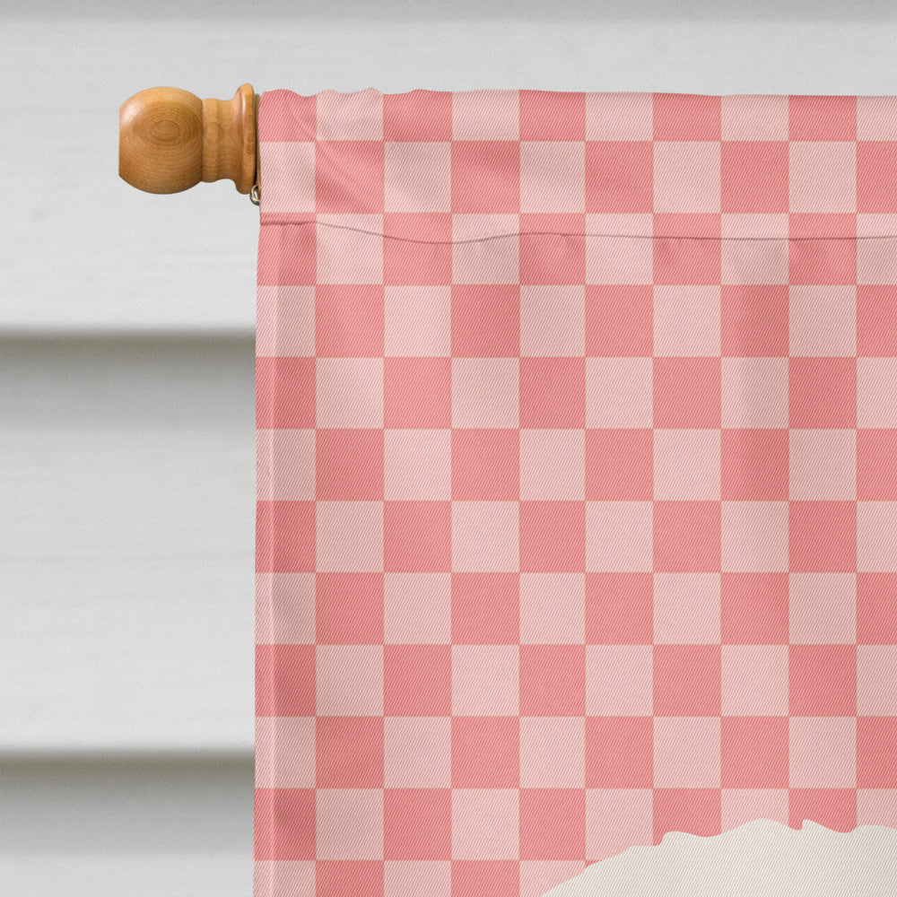 Jacob Sheep Pink Check House Flag 28x40 Porch Sleeve Pole Decorative Outside Yard Banner Artwork Wall Hanging, Polyester