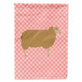 East Friesian Sheep Pink Check House Flag 28x40 Porch Sleeve Pole Decorative Outside Yard Banner Artwork Wall Hanging, Polyester