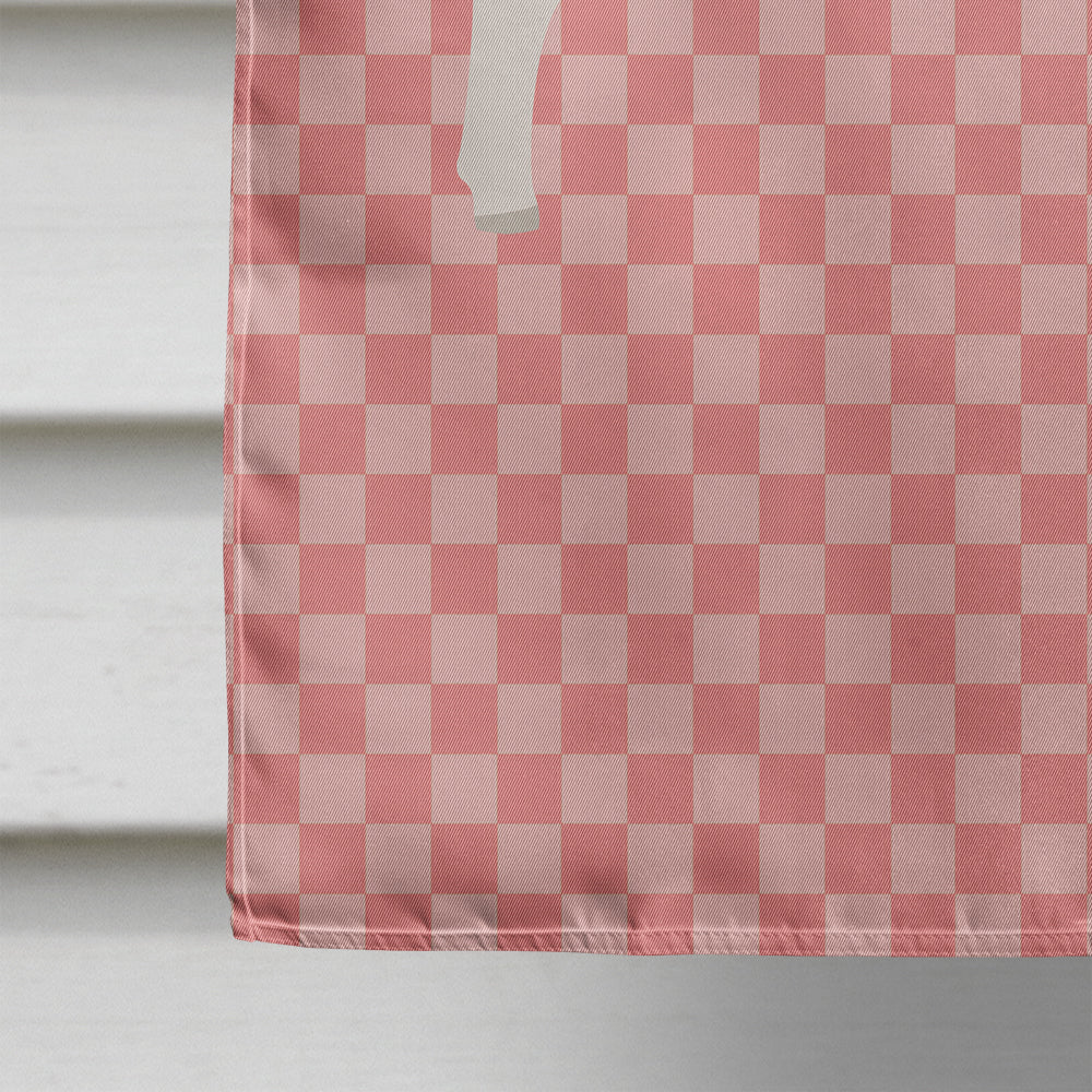 Dorper Sheep Pink Check House Flag 28x40 Porch Sleeve Pole Decorative Outside Yard Banner Artwork Wall Hanging, Polyester
