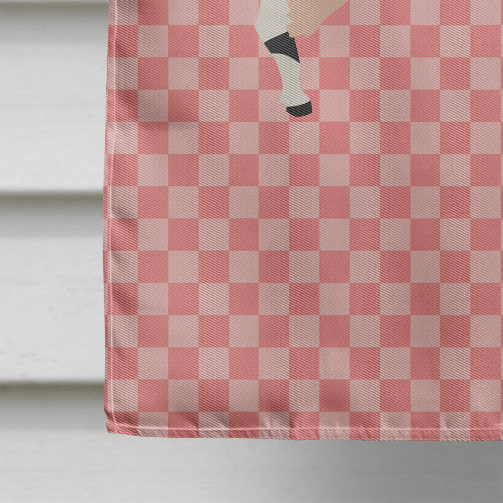 Kerry Hill Sheep Pink Check House Flag 28x40 Porch Sleeve Pole Decorative Outside Yard Banner Artwork Wall Hanging, Polyester