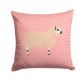 Kerry Hill Sheep Pink Check Decorative Throw Pillow 14x14 Indoor Outdoor Accent Cushion, Fabric Cover with Insert for Sofa, Bed, Porch & Living Room