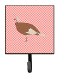 Jersey Buff Turkey Hen Pink Check Leash or Key Holder Wall Hooks, Key Hooks Holder, Coat Rack Wall Mount, Coat Hooks, Hooks for Hanging Keys, Towels, Aprons, Leashes