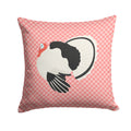 Royal Palm Turkey Pink Check Decorative Throw Pillow 14x14 Indoor Outdoor Accent Cushion, Fabric Cover with Insert for Sofa, Bed, Porch & Living Room