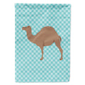 F1 Hybrid Camel Blue Check House Flag 28x40 Porch Sleeve Pole Decorative Outside Yard Banner Artwork Wall Hanging, Polyester