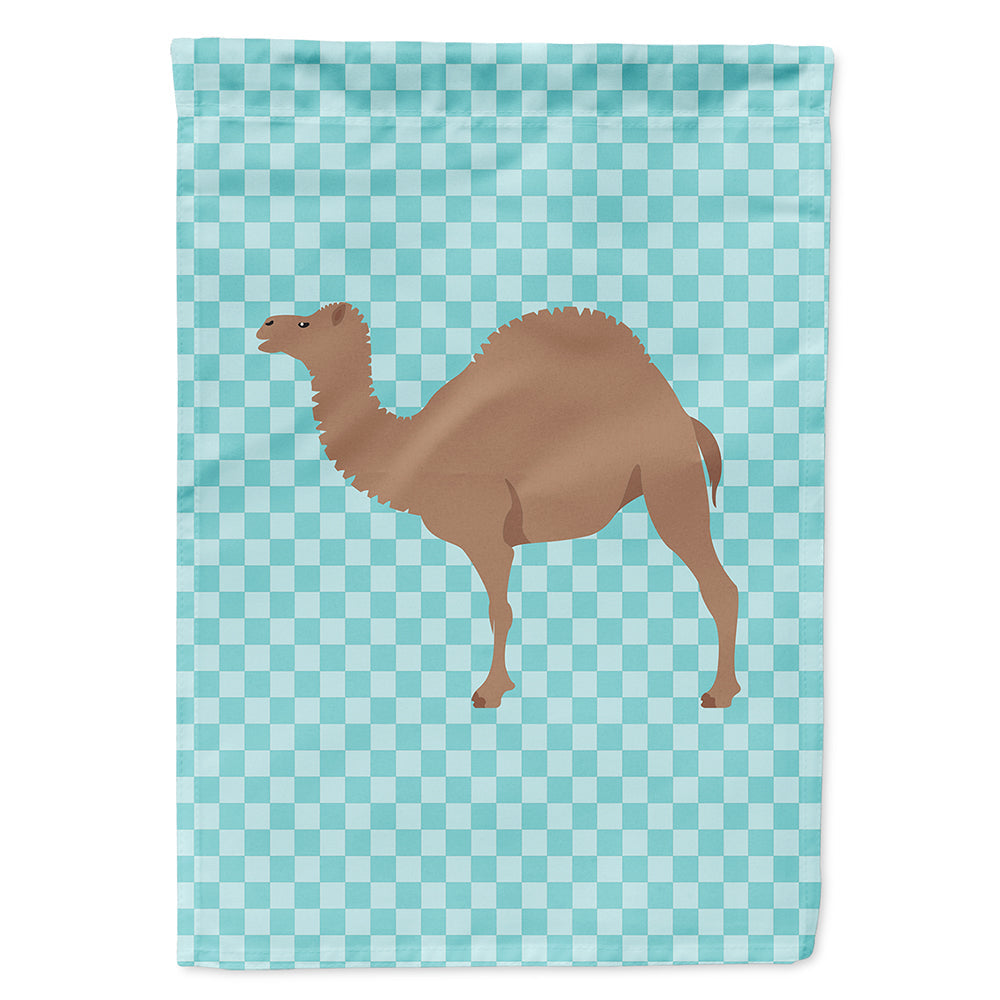 F1 Hybrid Camel Blue Check House Flag 28x40 Porch Sleeve Pole Decorative Outside Yard Banner Artwork Wall Hanging, Polyester