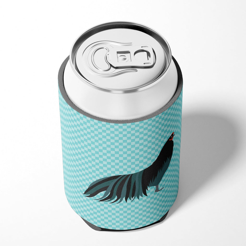 Sumatra Chicken Blue Check Can or Bottle Hugger Cooler Sleeve for Standard 12 oz Cans, Insulated Foam Beer & Soda Can Hugger Reusable