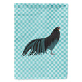 Sumatra Chicken Blue Check House Flag 28x40 Porch Sleeve Pole Decorative Outside Yard Banner Artwork Wall Hanging, Polyester