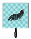 Sumatra Chicken Blue Check Leash or Key Holder Wall Hooks, Key Hooks Holder, Coat Rack Wall Mount, Coat Hooks, Hooks for Hanging Keys, Towels, Aprons, Leashes