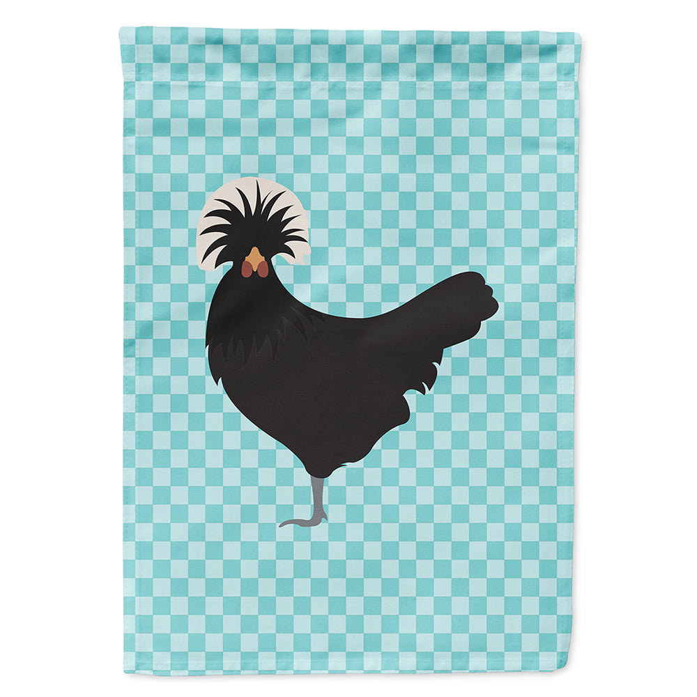 Polish Poland Chicken Blue Check House Flag 28x40 Porch Sleeve Pole Decorative Outside Yard Banner Artwork Wall Hanging, Polyester
