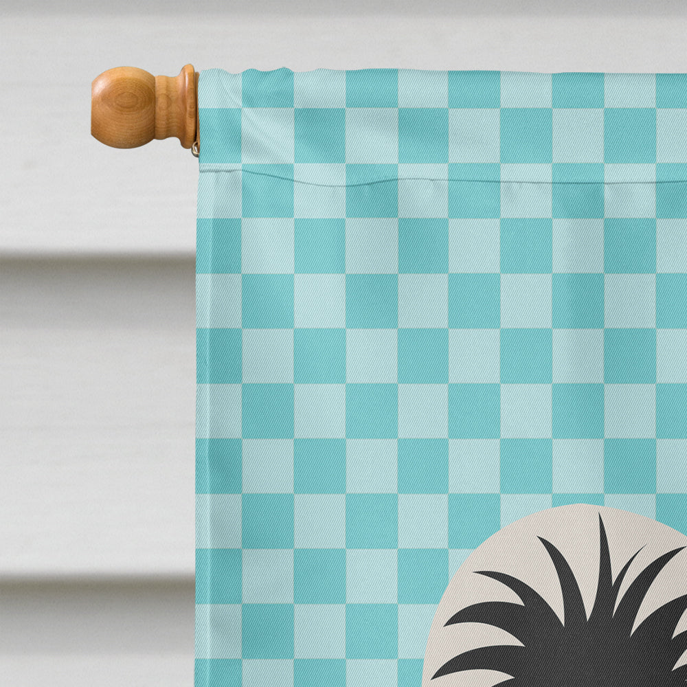 Polish Poland Chicken Blue Check House Flag 28x40 Porch Sleeve Pole Decorative Outside Yard Banner Artwork Wall Hanging, Polyester
