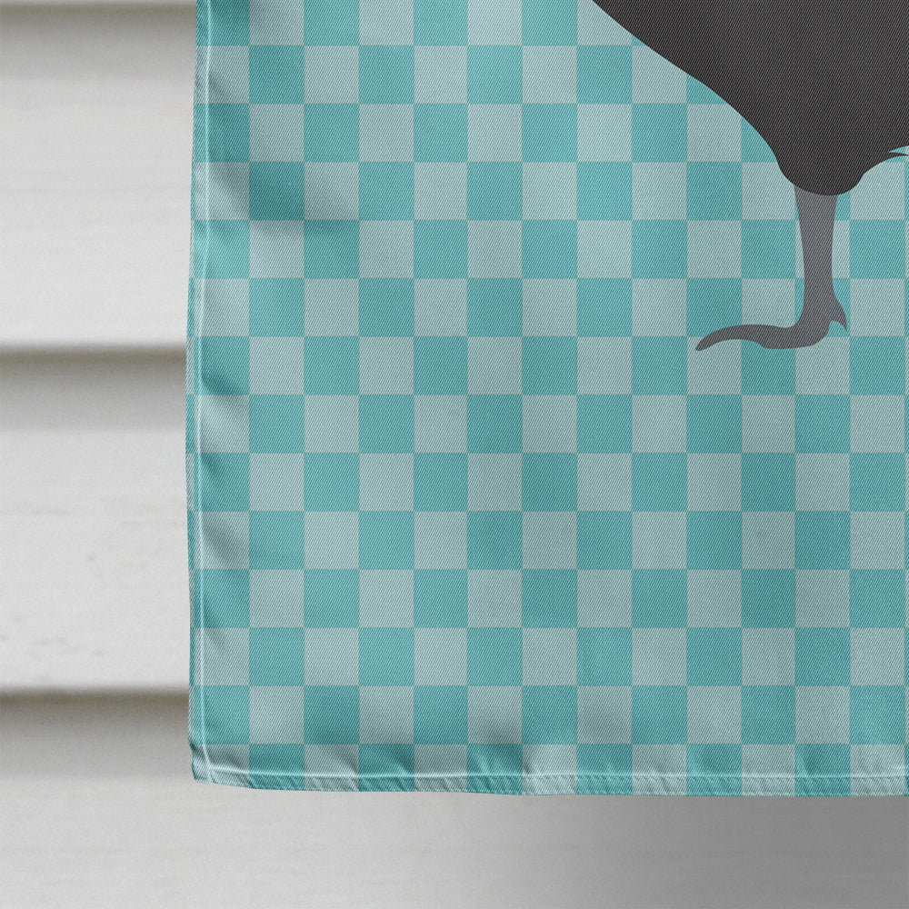 Polish Poland Chicken Blue Check House Flag 28x40 Porch Sleeve Pole Decorative Outside Yard Banner Artwork Wall Hanging, Polyester
