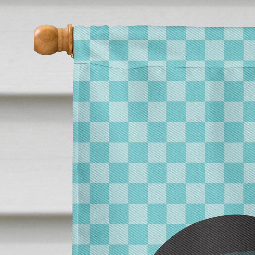 Dutch Bantam Chicken Blue Check House Flag 28x40 Porch Sleeve Pole Decorative Outside Yard Banner Artwork Wall Hanging, Polyester