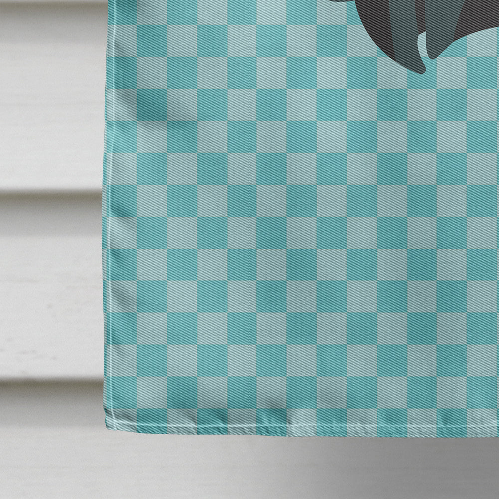 Dutch Bantam Chicken Blue Check House Flag 28x40 Porch Sleeve Pole Decorative Outside Yard Banner Artwork Wall Hanging, Polyester