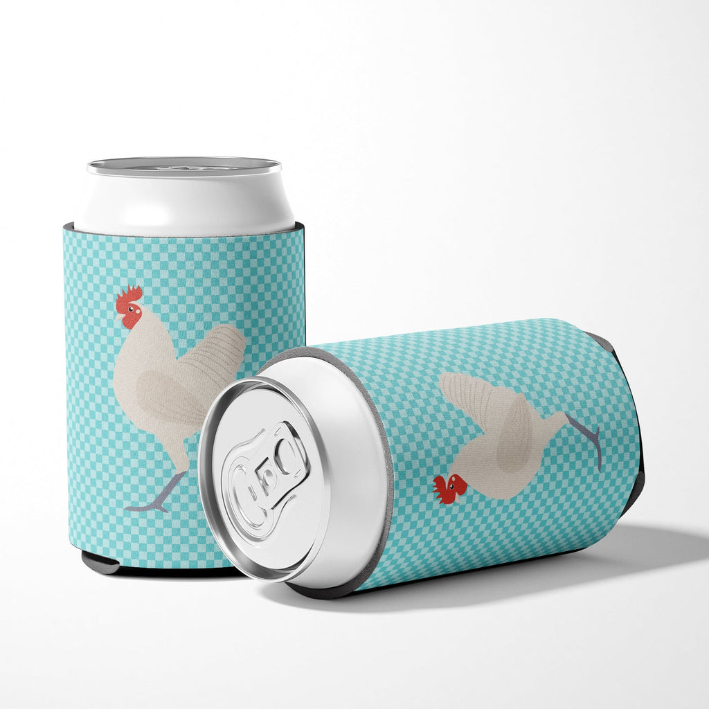 German Langshan Chicken Blue Check Can or Bottle Hugger Cooler Sleeve for Standard 12 oz Cans, Insulated Foam Beer & Soda Can Hugger Reusable
