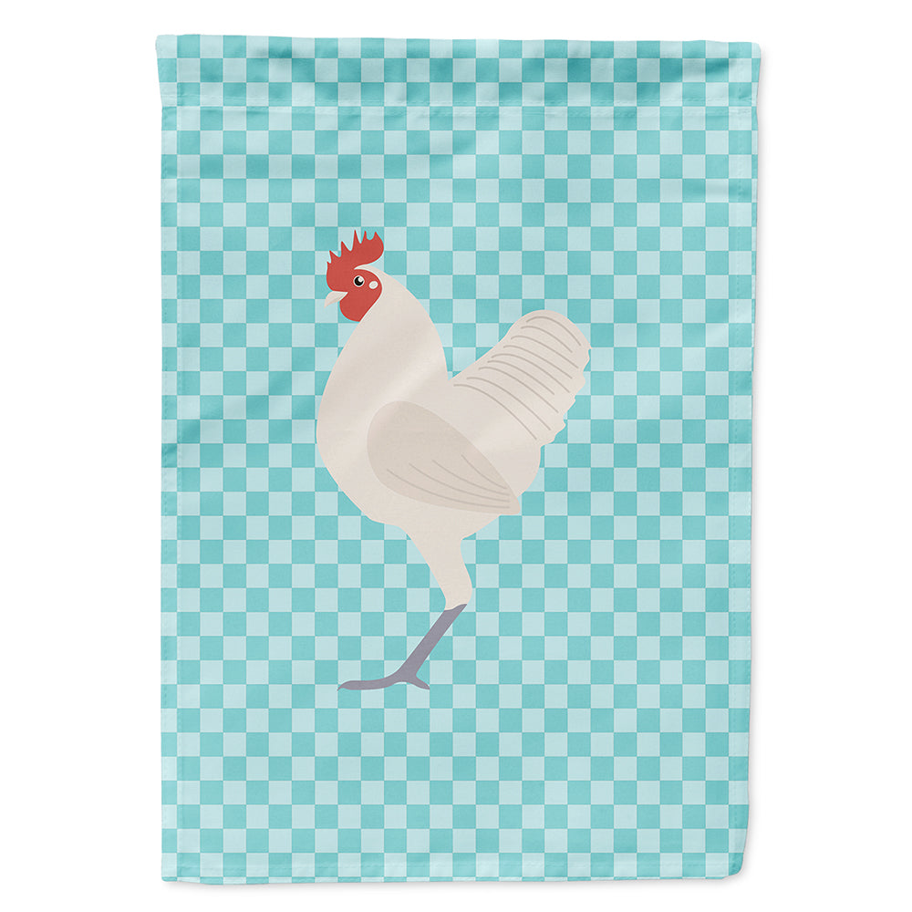 German Langshan Chicken Blue Check House Flag 28x40 Porch Sleeve Pole Decorative Outside Yard Banner Artwork Wall Hanging, Polyester