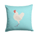 German Langshan Chicken Blue Check Decorative Throw Pillow 14x14 Indoor Outdoor Accent Cushion, Fabric Cover with Insert for Sofa, Bed, Porch & Living Room