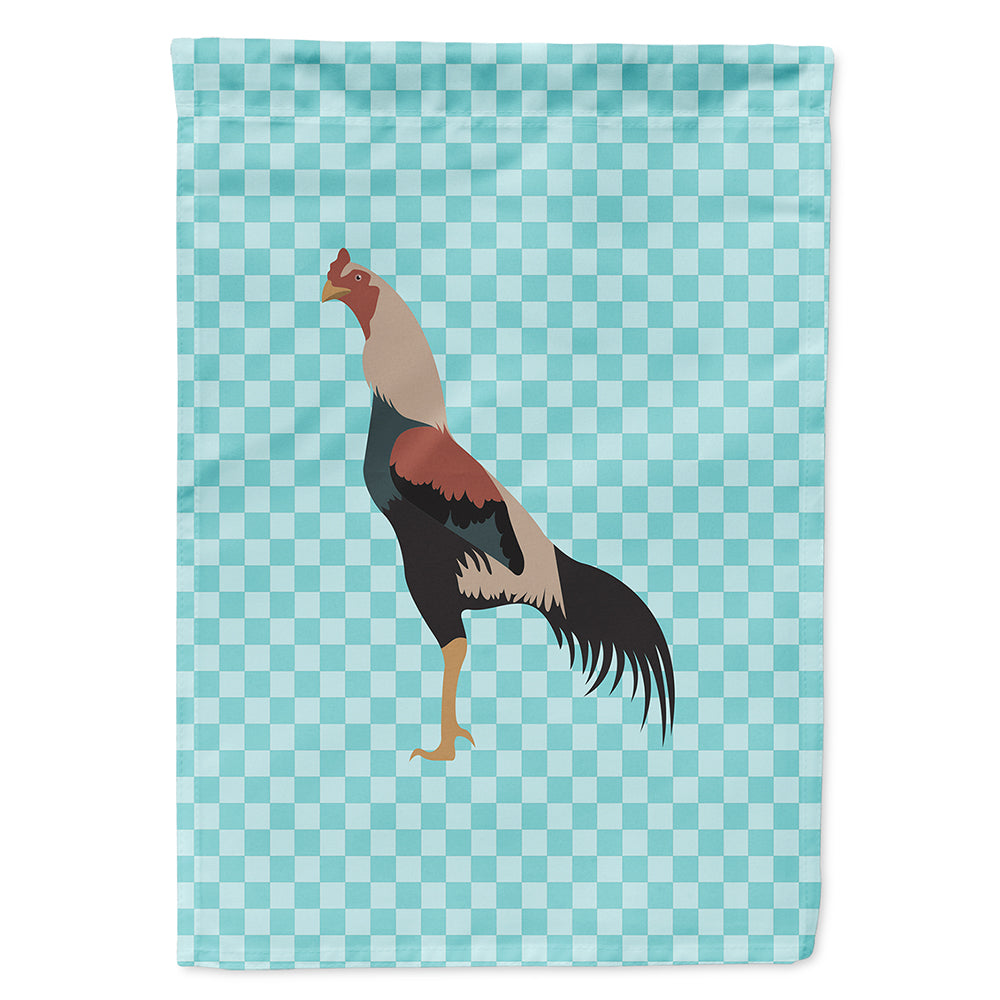 Kulang Chicken Blue Check House Flag 28x40 Porch Sleeve Pole Decorative Outside Yard Banner Artwork Wall Hanging, Polyester