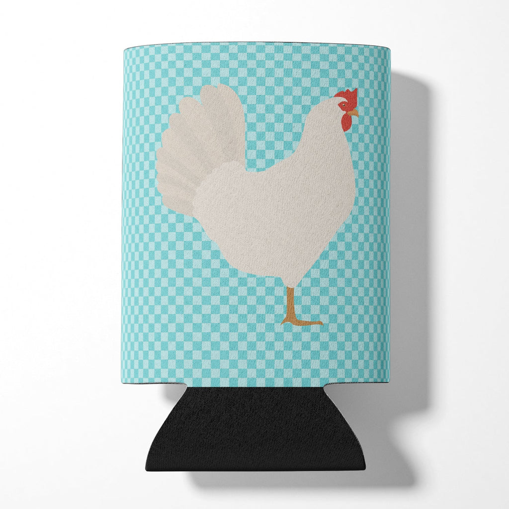 Leghorn Chicken Blue Check Can or Bottle Hugger Cooler Sleeve for Standard 12 oz Cans, Insulated Foam Beer & Soda Can Hugger Reusable