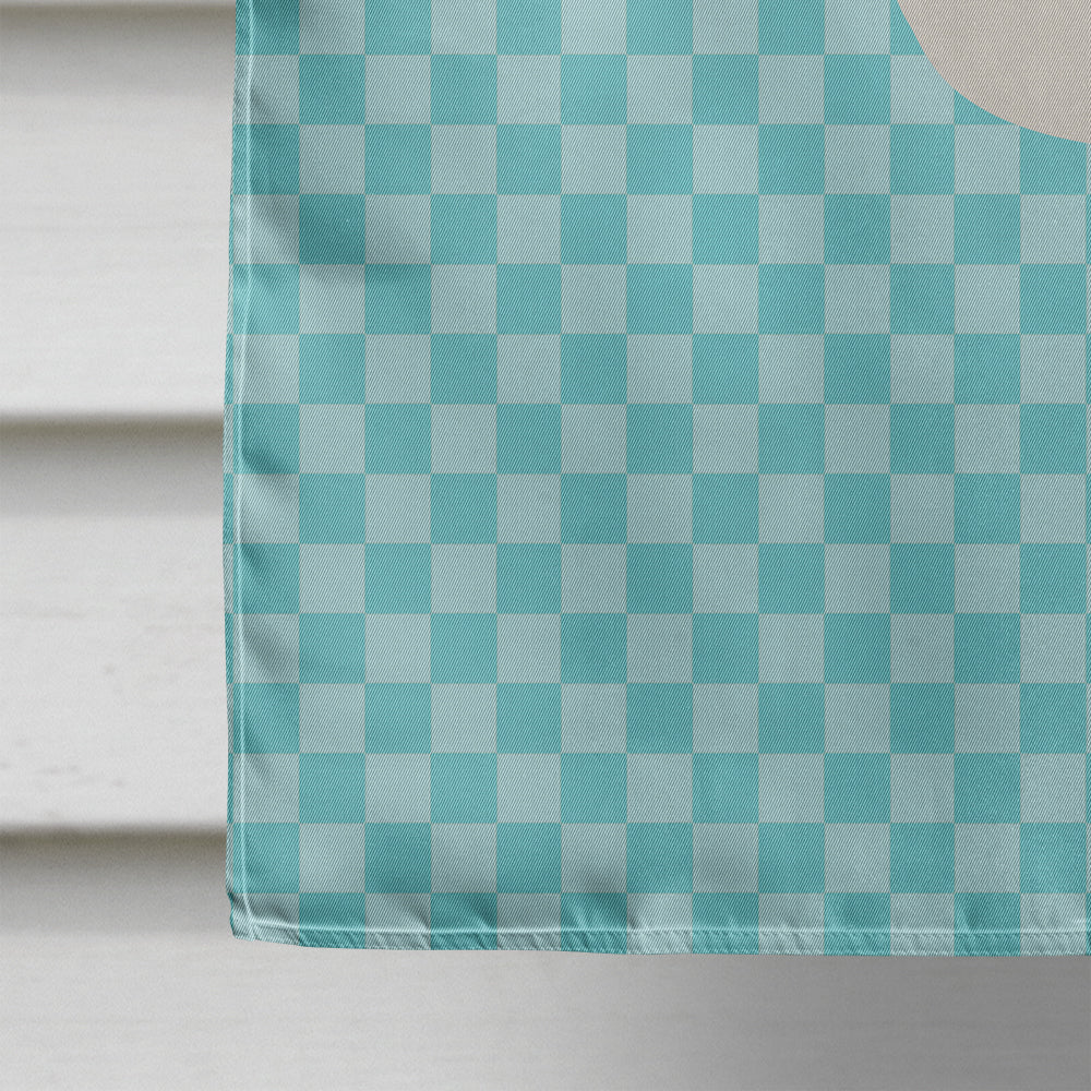 Leghorn Chicken Blue Check House Flag 28x40 Porch Sleeve Pole Decorative Outside Yard Banner Artwork Wall Hanging, Polyester