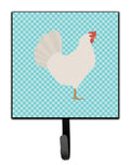 Leghorn Chicken Blue Check Leash or Key Holder Wall Hooks, Key Hooks Holder, Coat Rack Wall Mount, Coat Hooks, Hooks for Hanging Keys, Towels, Aprons, Leashes