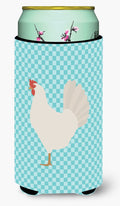 Leghorn Chicken Blue Check Tall Boy Hugger Can Cooler Sleeve Machine Washable Drink Collapsible Insulator Beverage Insulated Holder