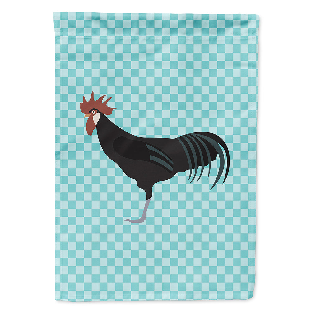 Minorca Ctalalan Chicken Blue Check House Flag 28x40 Porch Sleeve Pole Decorative Outside Yard Banner Artwork Wall Hanging, Polyester