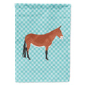 Mule Blue Check House Flag 28x40 Porch Sleeve Pole Decorative Outside Yard Banner Artwork Wall Hanging, Polyester