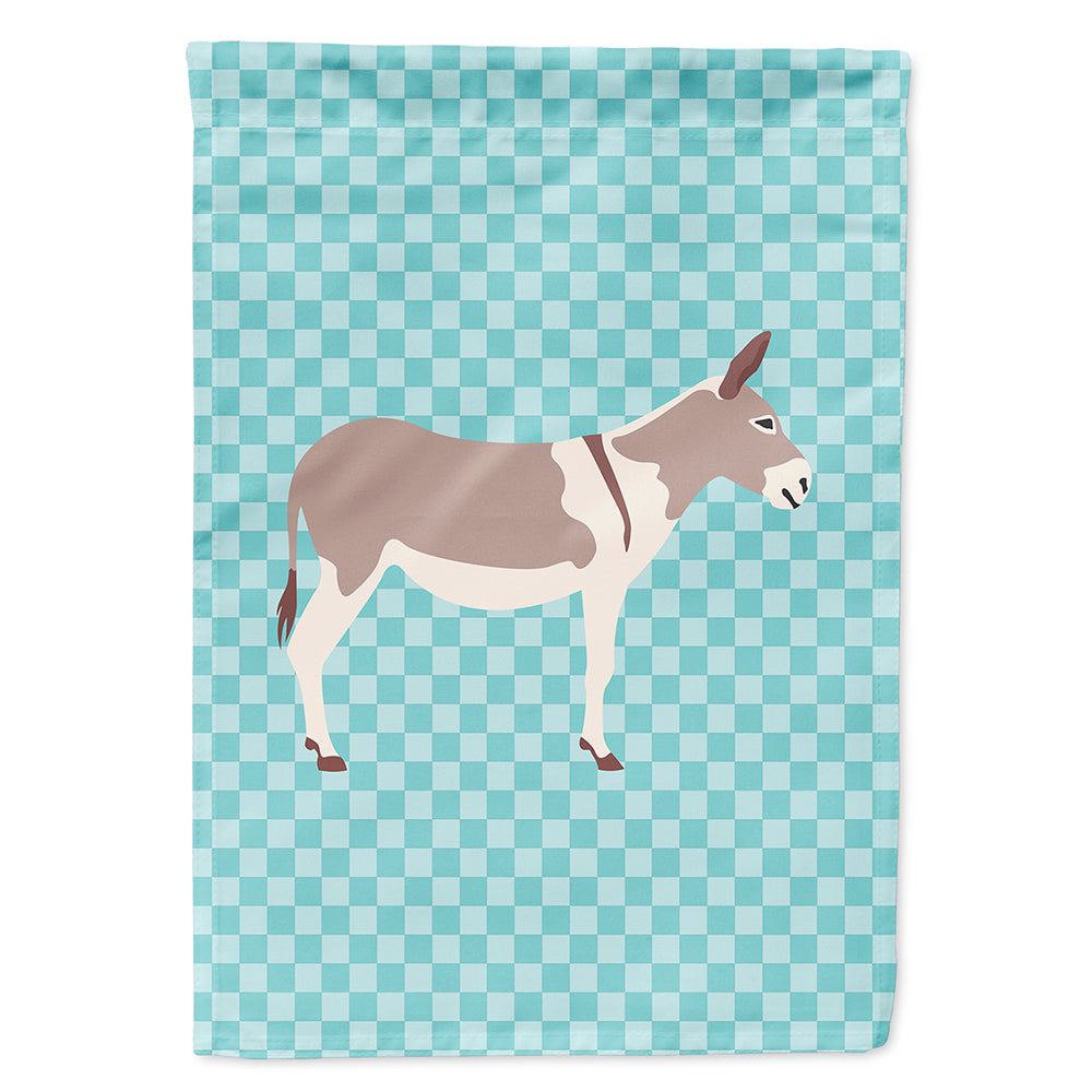 Australian Teamster Donkey Blue Check House Flag 28x40 Porch Sleeve Pole Decorative Outside Yard Banner Artwork Wall Hanging, Polyester