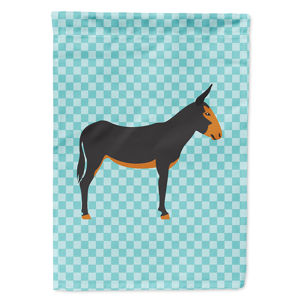 Catalan Donkey Blue Check House Flag 28x40 Porch Sleeve Pole Decorative Outside Yard Banner Artwork Wall Hanging, Polyester