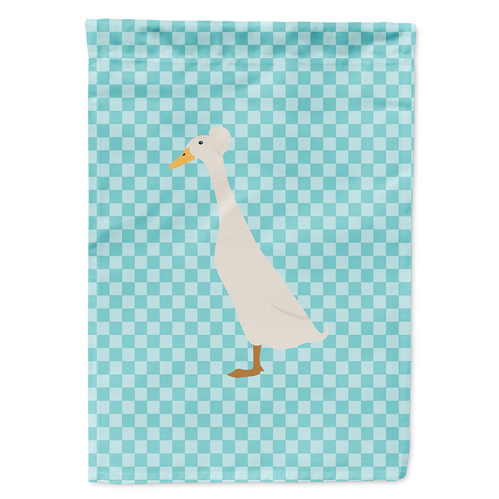 Bali Duck Blue Check House Flag 28x40 Porch Sleeve Pole Decorative Outside Yard Banner Artwork Wall Hanging, Polyester