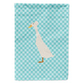 Bali Duck Blue Check House Flag 28x40 Porch Sleeve Pole Decorative Outside Yard Banner Artwork Wall Hanging, Polyester