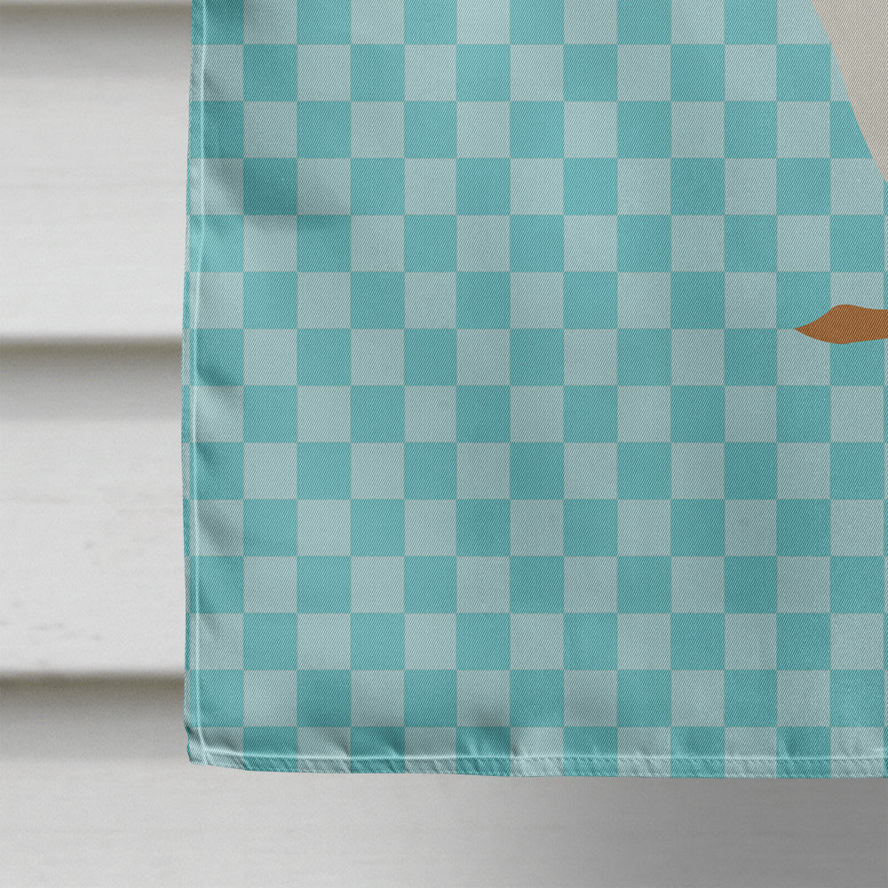 Bali Duck Blue Check House Flag 28x40 Porch Sleeve Pole Decorative Outside Yard Banner Artwork Wall Hanging, Polyester