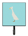 Bali Duck Blue Check Leash or Key Holder Wall Hooks, Key Hooks Holder, Coat Rack Wall Mount, Coat Hooks, Hooks for Hanging Keys, Towels, Aprons, Leashes